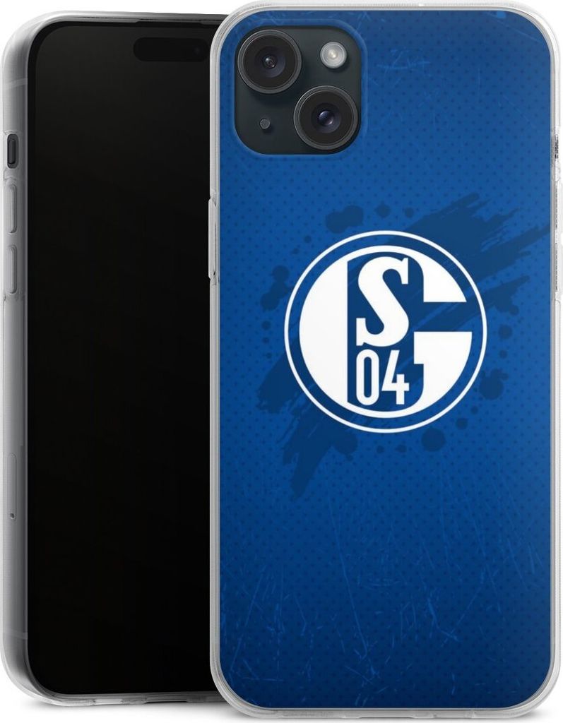 DeinDesign Handyhülle für Apple iPhone 15 Plus Silikon Hülle Case Smartphone Schutzhülle Bundesliga FC Schalke 04 Offizielles Lizenzprodukt