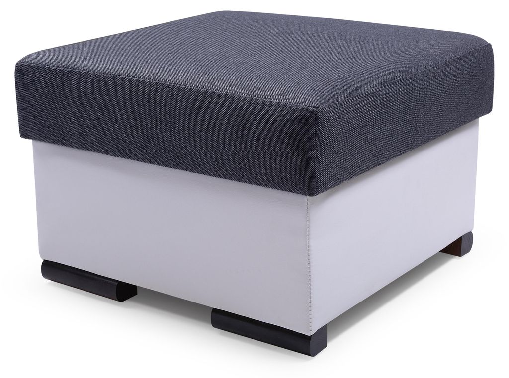 Masseno Sitzhocker ITERO, Modern Polsterhocker, Fußhocker Grau