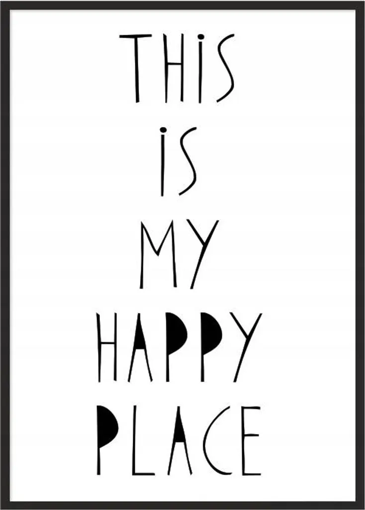 Offerta Poster Incorniciato Happy P046 33x43 cm - Prezzo Outlet
