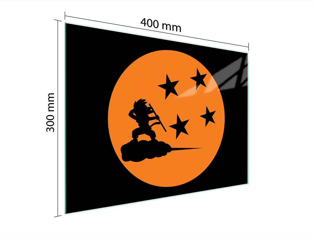 Schneidebrett Herdabdeckplatte Multiglasschneidplatte 40x30 cm Anime Orange