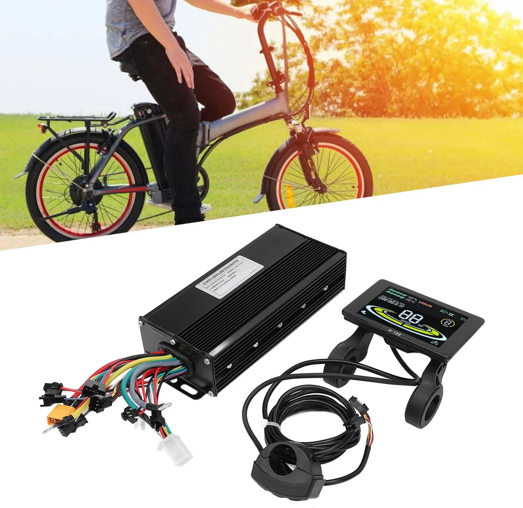 centralina sinusoidale 40A a 3 modalità con pannello di visualizzazione a colori LCD, kit di conversione ABS in lega di alluminio per scooter elettrici da bicicletta - 4