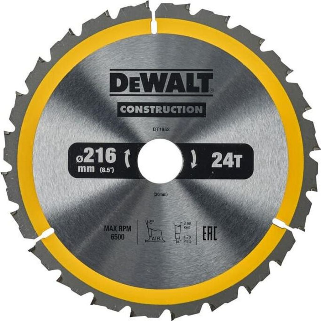 Lame de scie circulaire stationnaire Ø216mm 24 dents - Image du produit 