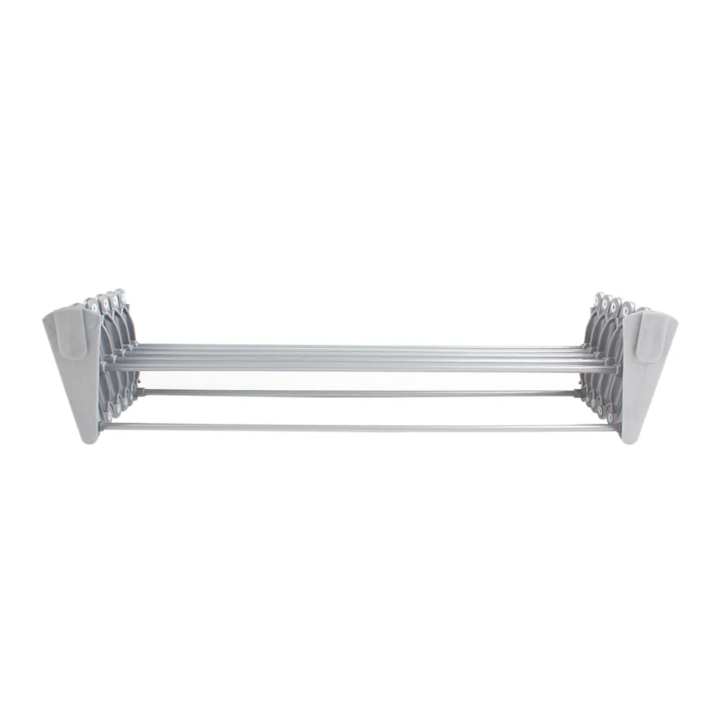 Asciugatrice a Muro Pieghevole Argento 60 cm | Acciaio Inox Salvaspazio - 2