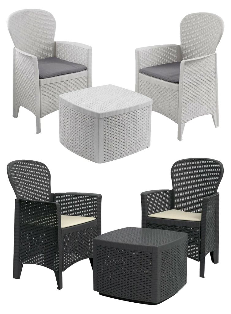 ProGarden | Ensemble de jardin : Table et deux chaises - 60 Image du produit 