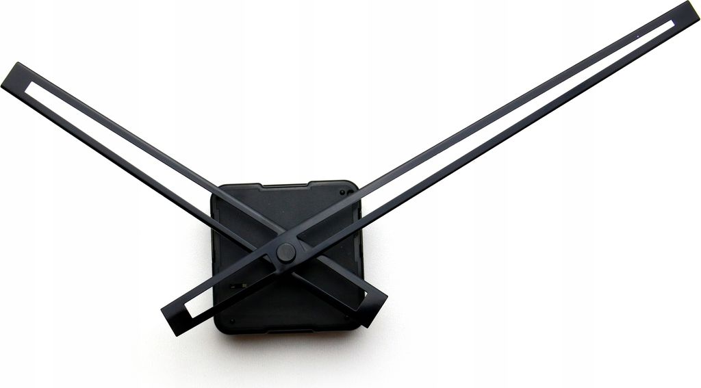 Geräuschloser Quarzmechanismus Zeiger BLACK 17 cm, Ersatzuhrwerk, Leises Uhrwerk Set