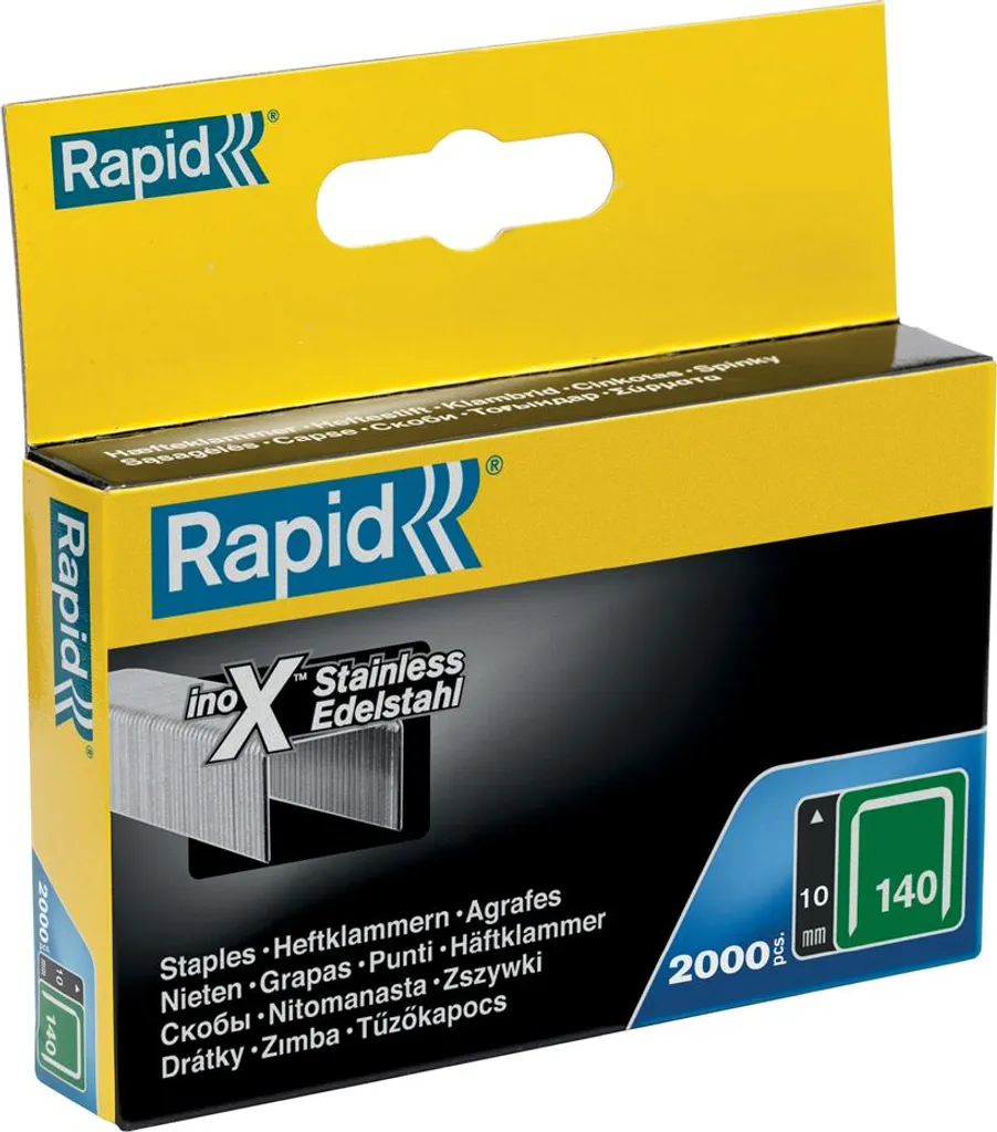 Punti Rapid 140/10 Stainless Steel per Fissatrice - 2000 graffette Inox