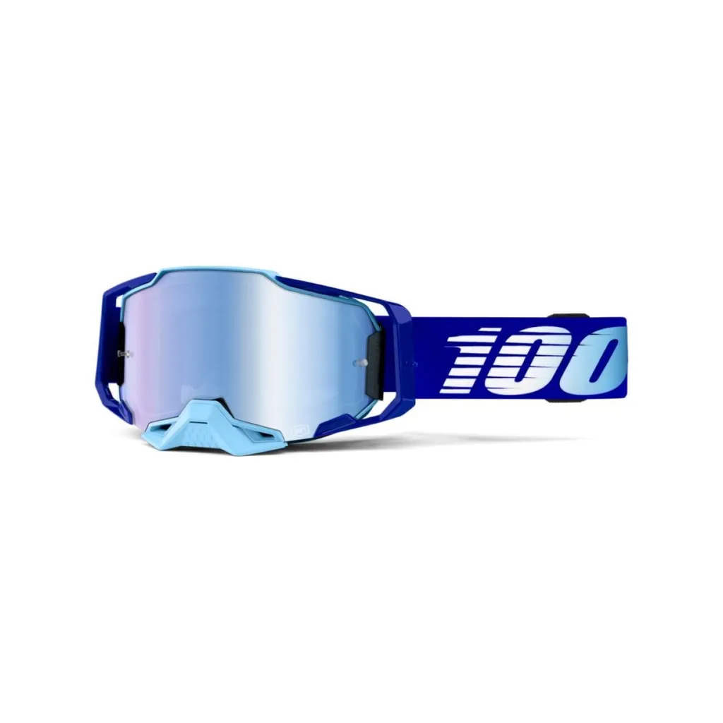 Lunettes de Cross 100% Armega Essential Bleu Chrome avec Écran Ultra HD
