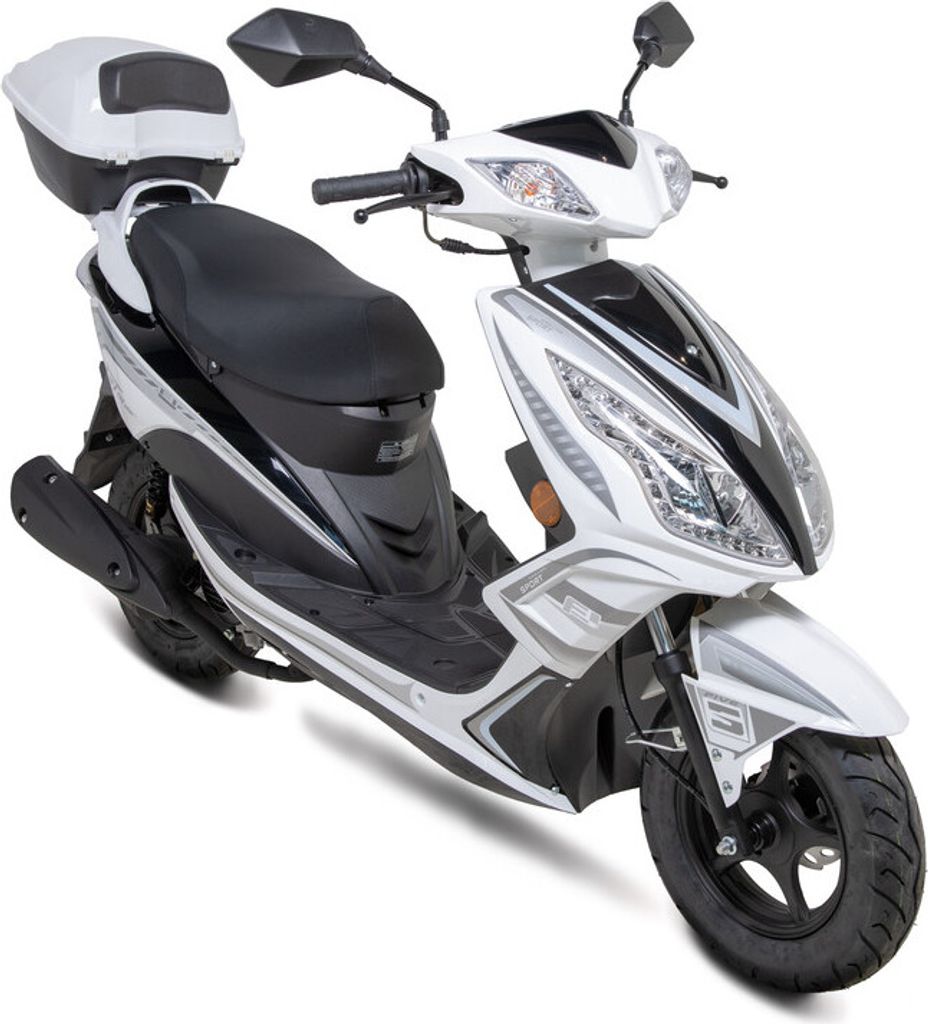 Motorroller GT3 50ccm 45km/h, Euro 5, weiß, mit Top Case GT Produktbild 