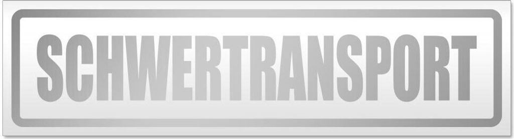 Kiwistar Schwertransport Magnetschild Schild magnetisch - 30cm Silber - Magnetfolie für Auto PKW Kfz