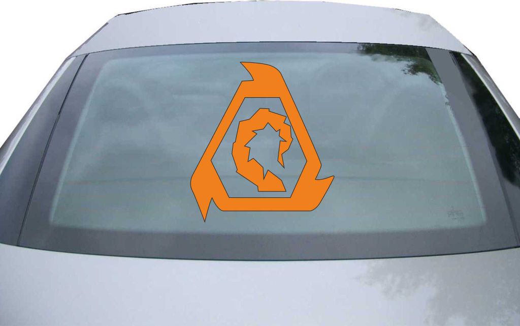 Indigos UG - Aufkleber Heckscheibe & Motorklappe DE7065 - orange - 600x540 mm - Brotherhood of NOD - Auto Scheiben Fenster Heckklappe Tuning Racing...