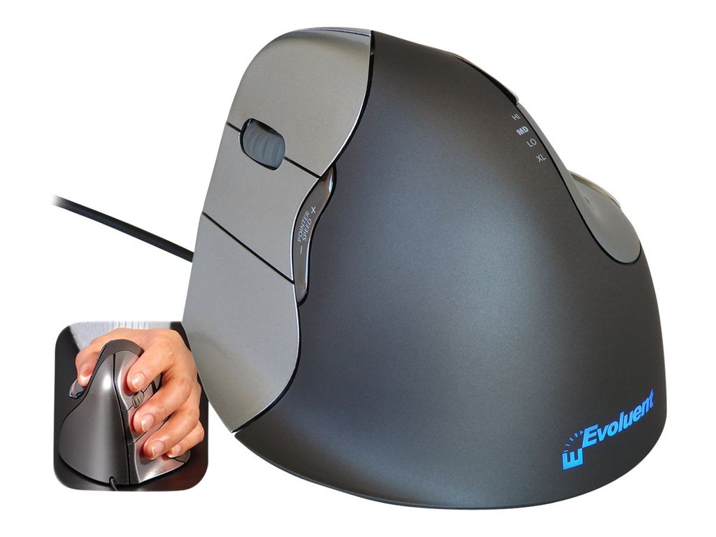 Evoluent VM4L, Pro leváky, Optický, USB Typ-A, Černá Obrázek produktu 