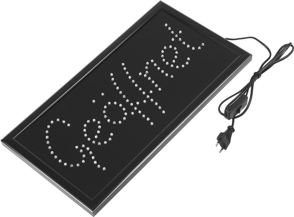 1pc große helle LED Shop Sign Board Neon Licht Fenster Tür hängen Zeichen Geoffnet (gelb)