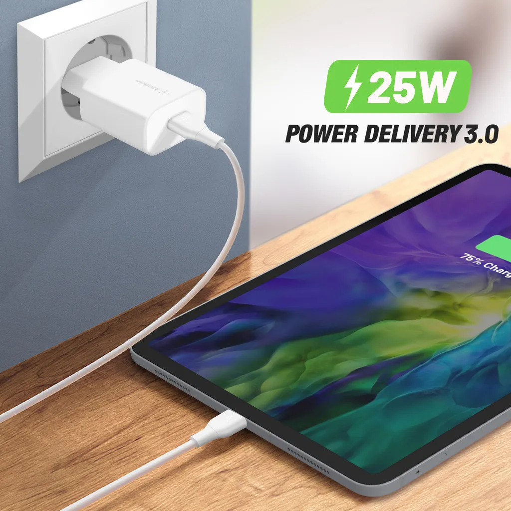 Chargeur USB Belkin blanc compact et performant avec câble inclus 1m - 10