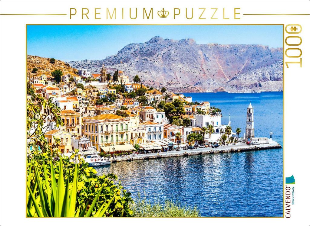 CALVENDO Puzzle Ein Motiv aus dem Kalender Das bezaubernde Symi | 1000 Teile Lege-Größe 64x48cm Foto-Puzzle für glückliche Stunden