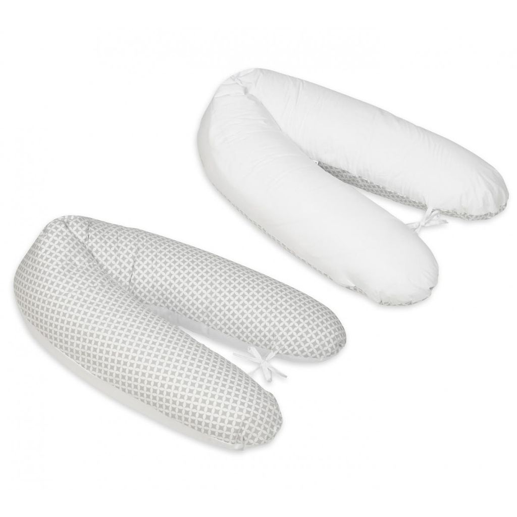 Mutterschaftskissen vor/nach der Geburt mehrfach verwendet grau-weiße Fliesen