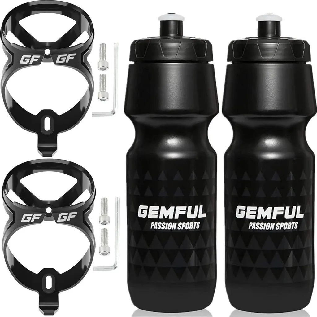Pack hydratation vélo : gourde sport 750ml et porte-bidon VTT robuste