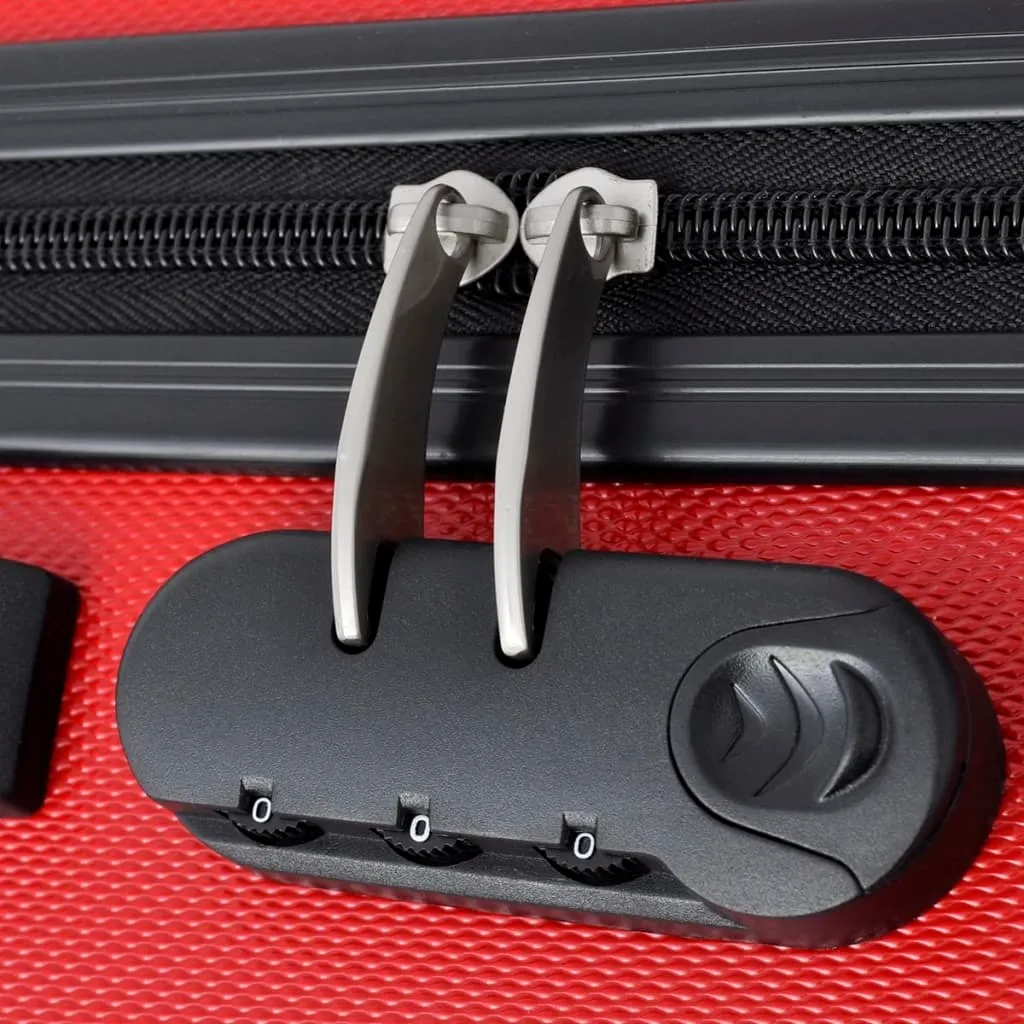 vidaXL Set de 3 valises à coque dure rouge dimensions 45,5/55/66 cm