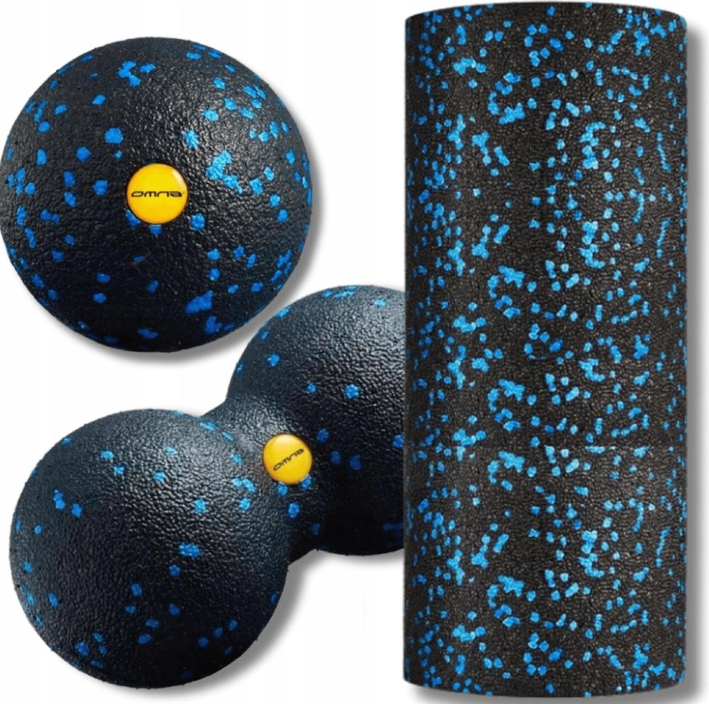 OMNA | 3-in-1 Massageset - Schwarz/Blau - Muskelentspannung Produktbild 