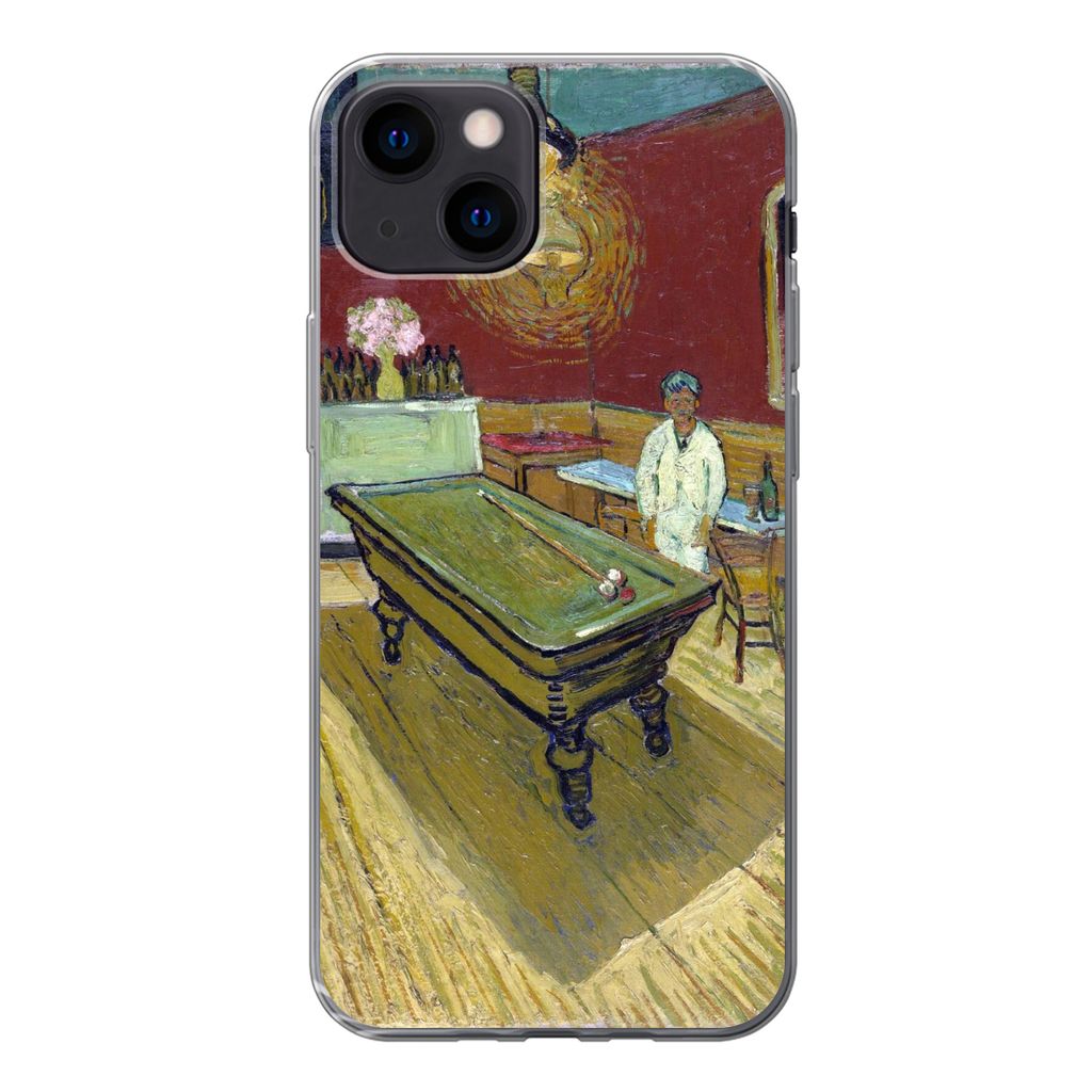 MuchoWow Handyhülle Schutzhülle Hülle für iPhone 13 mini Das Nachtcafé - Vincent van Gogh Silikon Softcase Handy Hülle - Softcase
