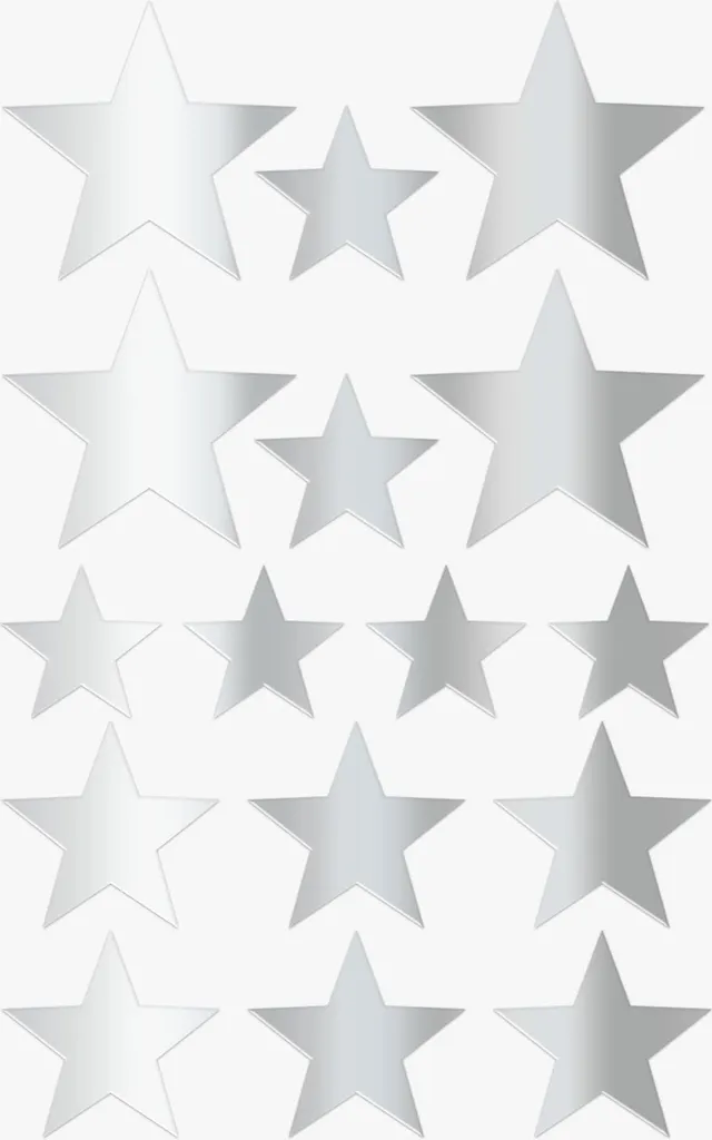 Autocollants Étoiles Argent Heyda pour Scrapbooking et Décoration