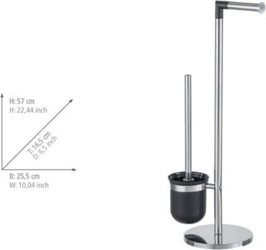 WENKO WC-Garnitur Parus silber Metall Produktbild 9