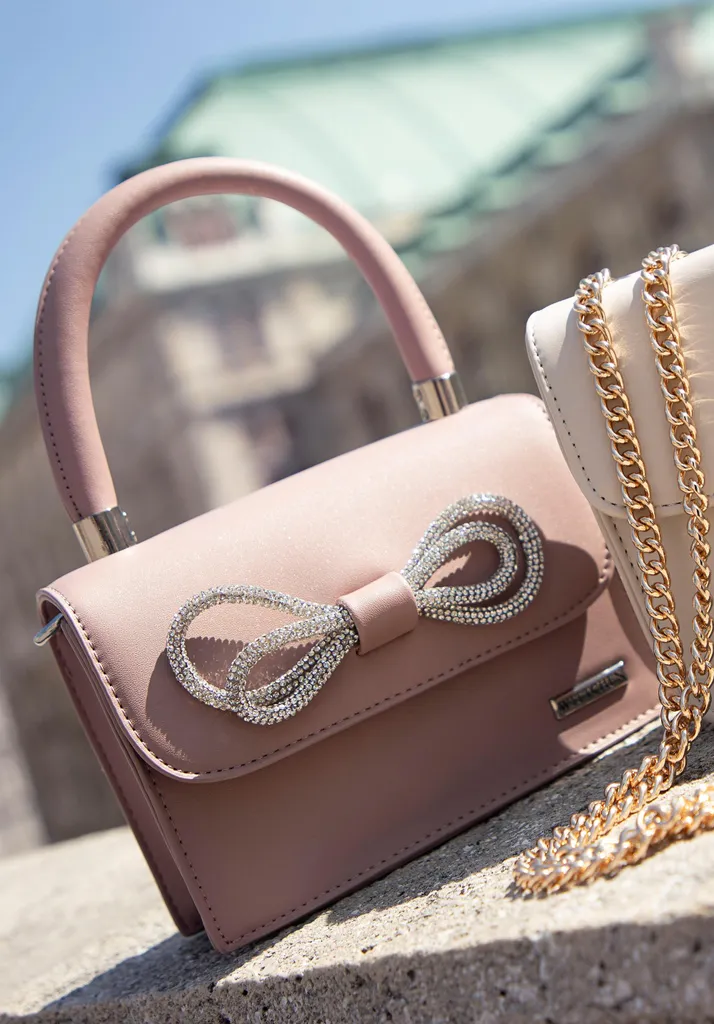 Sac porte-documents rose pour réunions et bureau avec boucle élégante