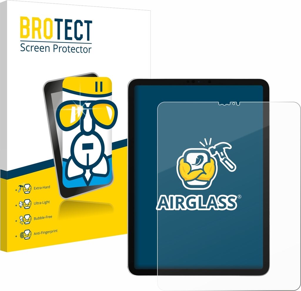 BROTECT Schutzglas für Apple iPad Pro 12.9" 2018 (3. Gen.) Schutzfolie Panzer Folie Glas Display Schutz klar
