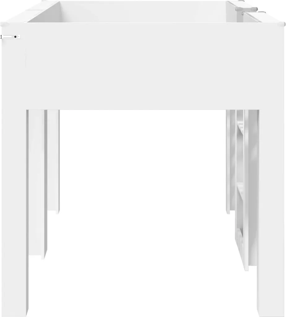 Lit superposé blanc 100x200 cm bois composite avec échelle de sécurité