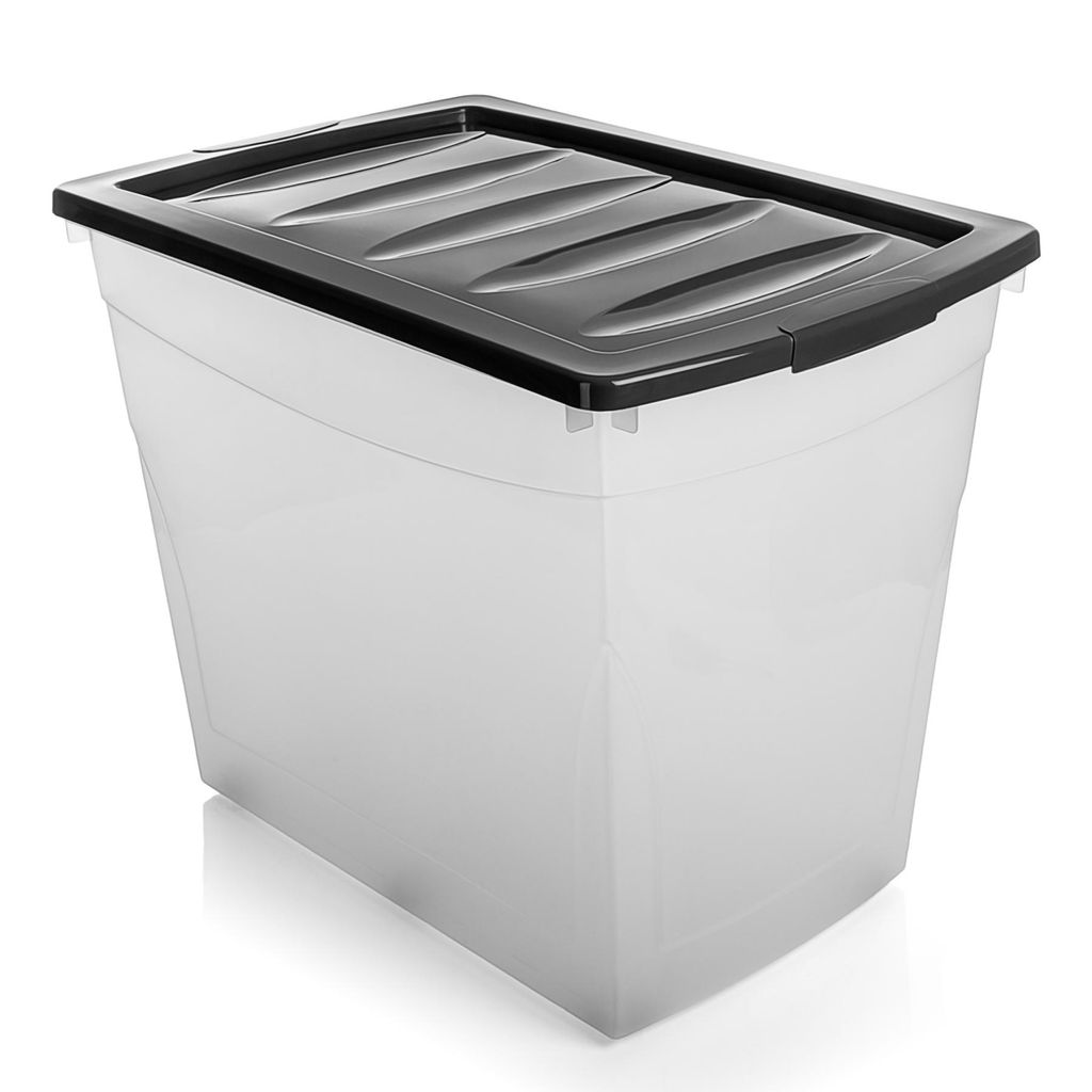 BigDean 4x 80 L Aufbewahrungsbox mit Deckel groß Budget