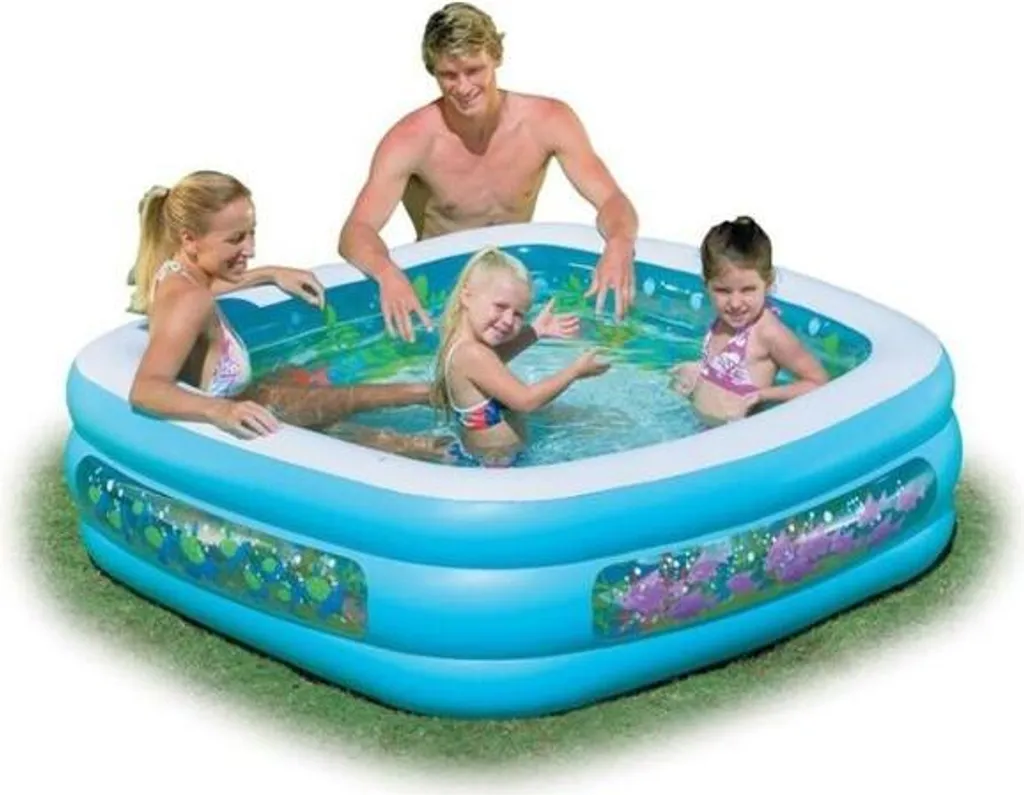 Piscine gonflable compacte et robuste en vinyle pour la terrasse