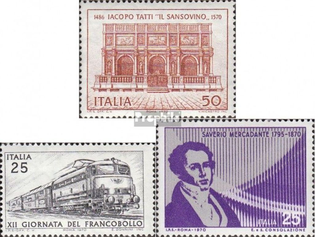 Briefmarken Italien 1970 Mi 1316,1327,1330 (kompl.Ausg.) postfrisch Sondermarke