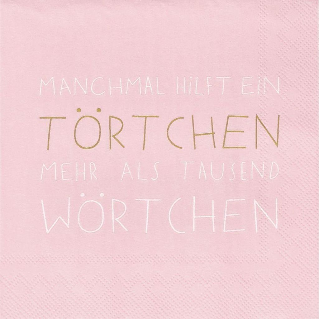 Cocktailserviette "Manchmal hilft ein Törtchen"