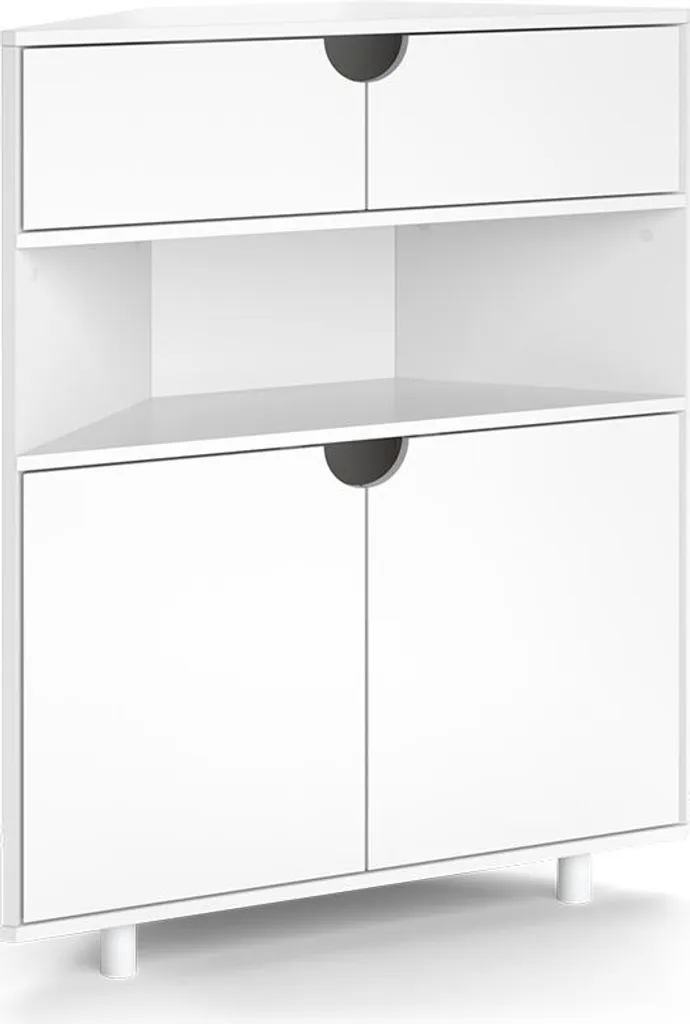 Commode Vicco Inaro Blanc 79x96cm Model 57957 avec 4 Compartiments