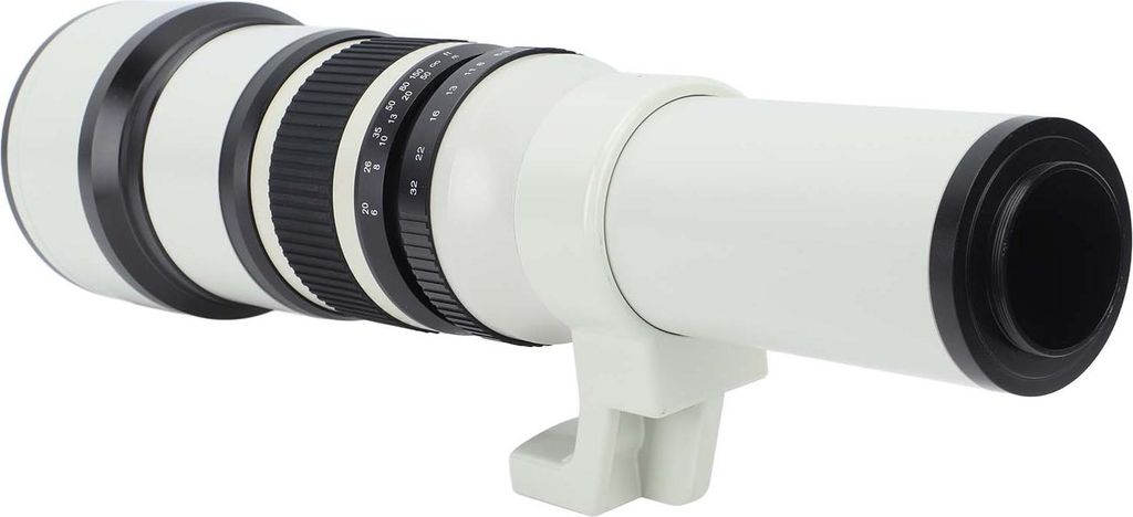 Teleobjektiv mit festem Fokus, 500 mm, mit T2 NEX-Adapterring, F6,3, für Astro-Teleskope, Fernfotografie, Weiß