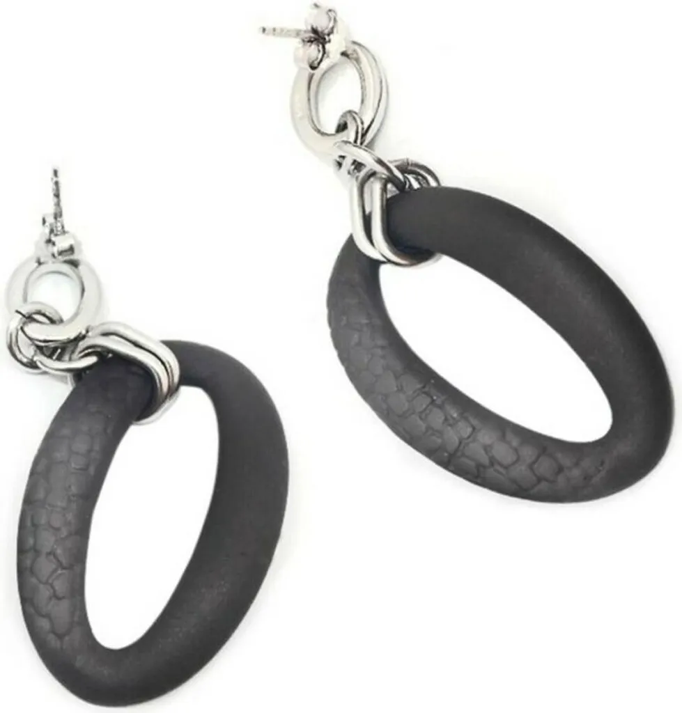 Boucles d'oreilles Panarea OR1N 5 cm en argent pour femme chic