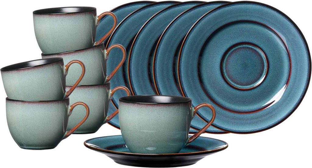 Ritzenhoff & Breker Bali Espressotasse mit Untertasse 90 ml 6er Set