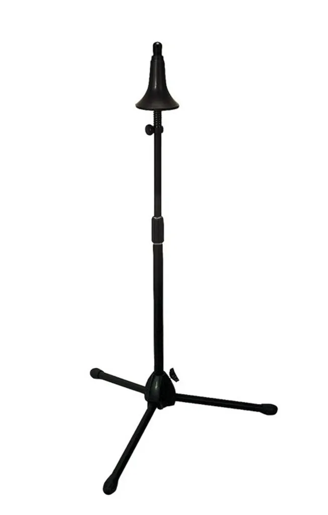 Support trombone anti-chute noir réglable 109cm avec trépied escamotable