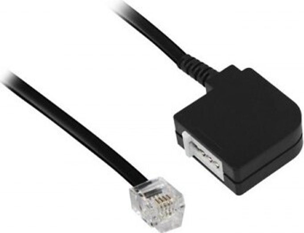 Wentronic RJ-11/TAE F Adapter, RJ-11 M, TAE F FM, männlich/weiblich