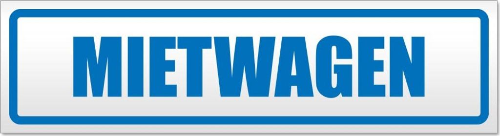 Mietwagen Magnetschild Schild magnetisch