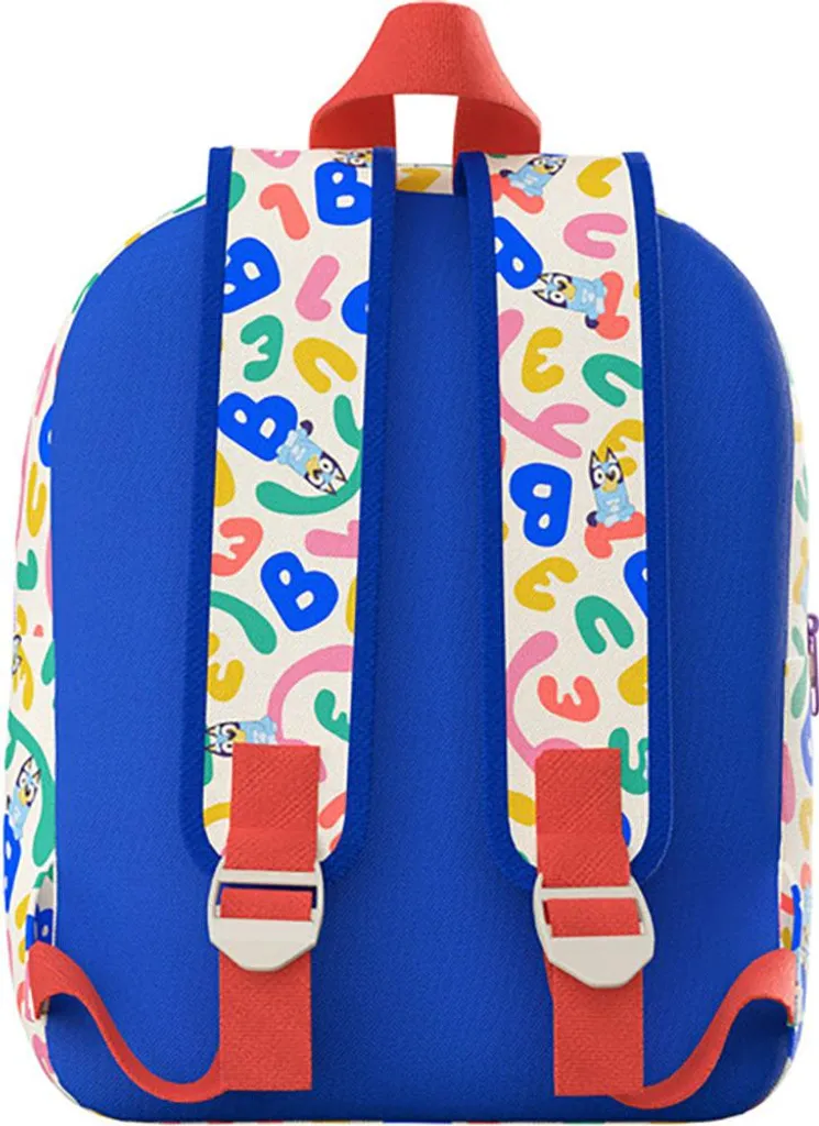 Zaino Asilo Bluey 30cm Rainbow - Resistente e Facile da Pulire - 2