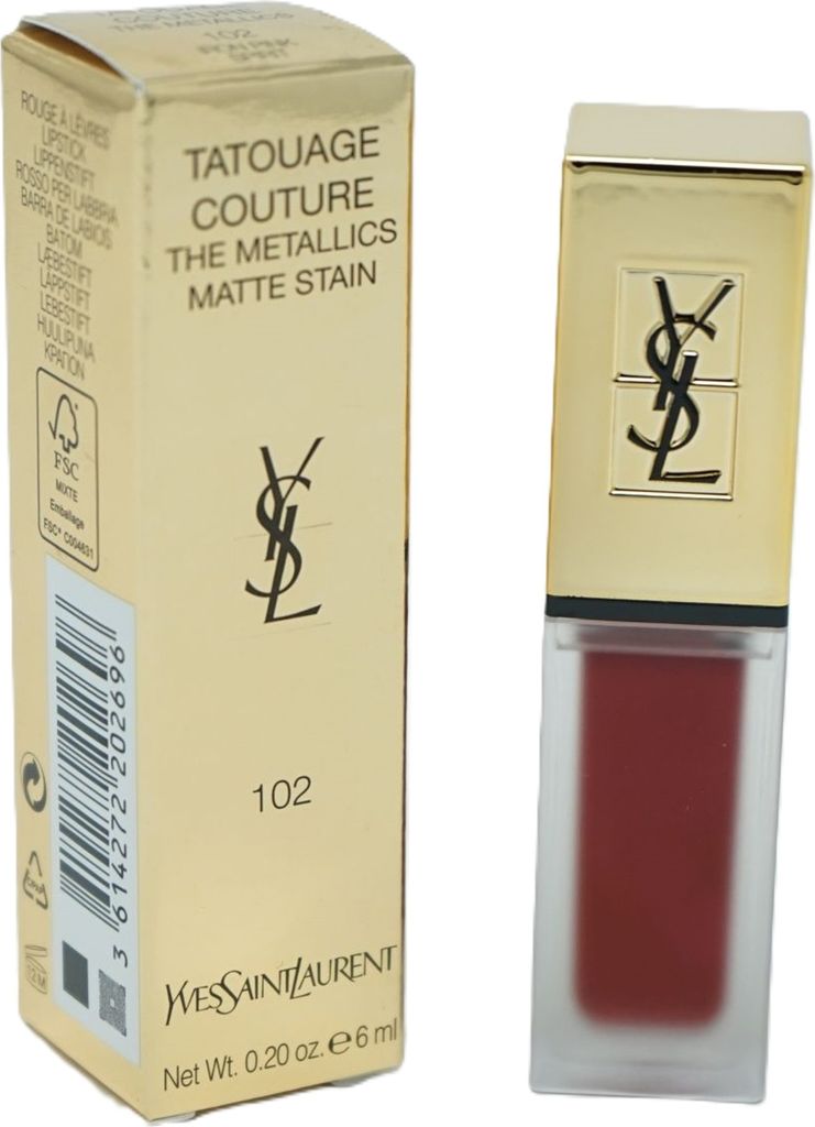 Yves Saint Laurent Tatouage Couture The Metallics 102 Iron Pink Spirit Lip Stain 0.1g