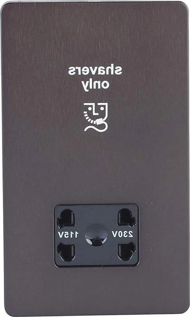 Plaque à vis brun foncé noir 115/230 V - Cache de finition universel