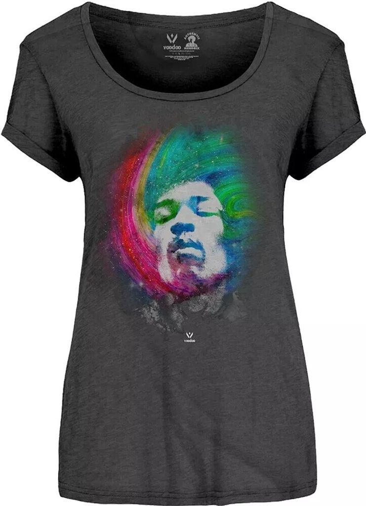 Jimi Hendrix - T-Shirt für Damen RO6956 (S) (Schwarz)