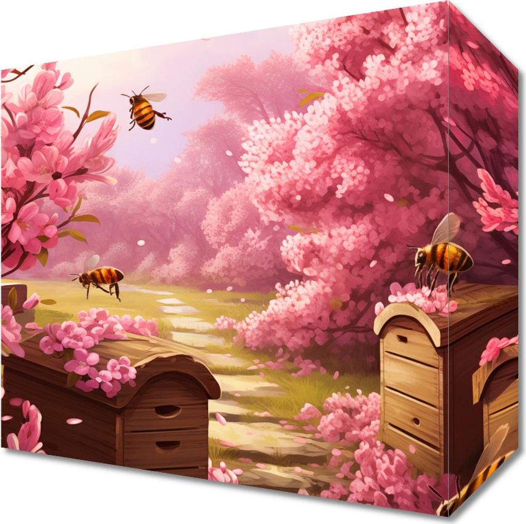 Bild 20x20cm Leben in Bienenstöcken