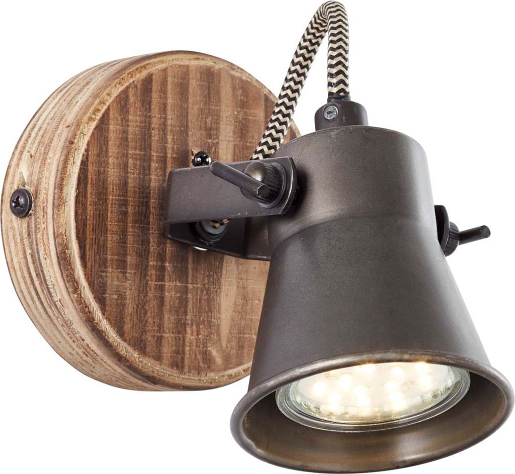 BRILLIANT Wandspot Seed schwarz IP20 GU10 5 Watt dimmbar g. f. LED-Leuchtmittel