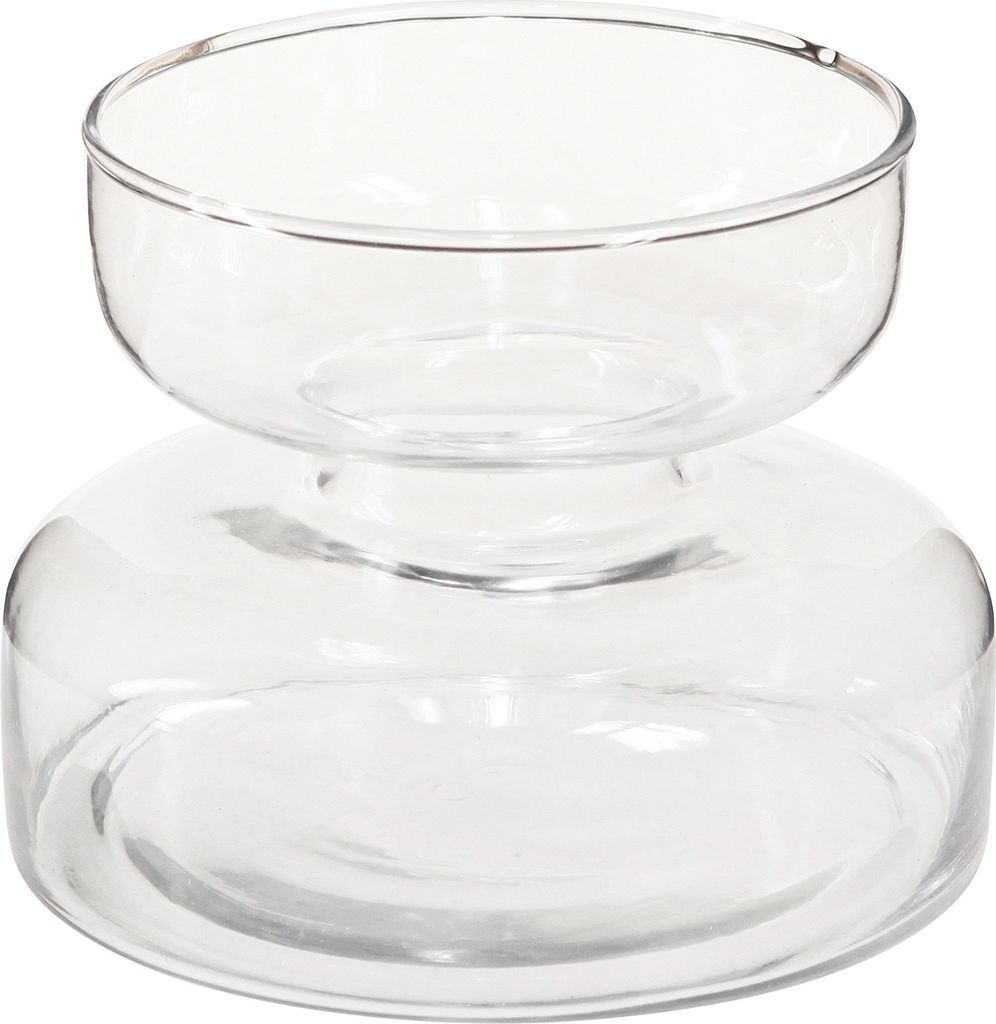 Vase bauchig Glasvase Rikkie Klar Ø13cm H10cm 2er Set Deko, 2 Stück