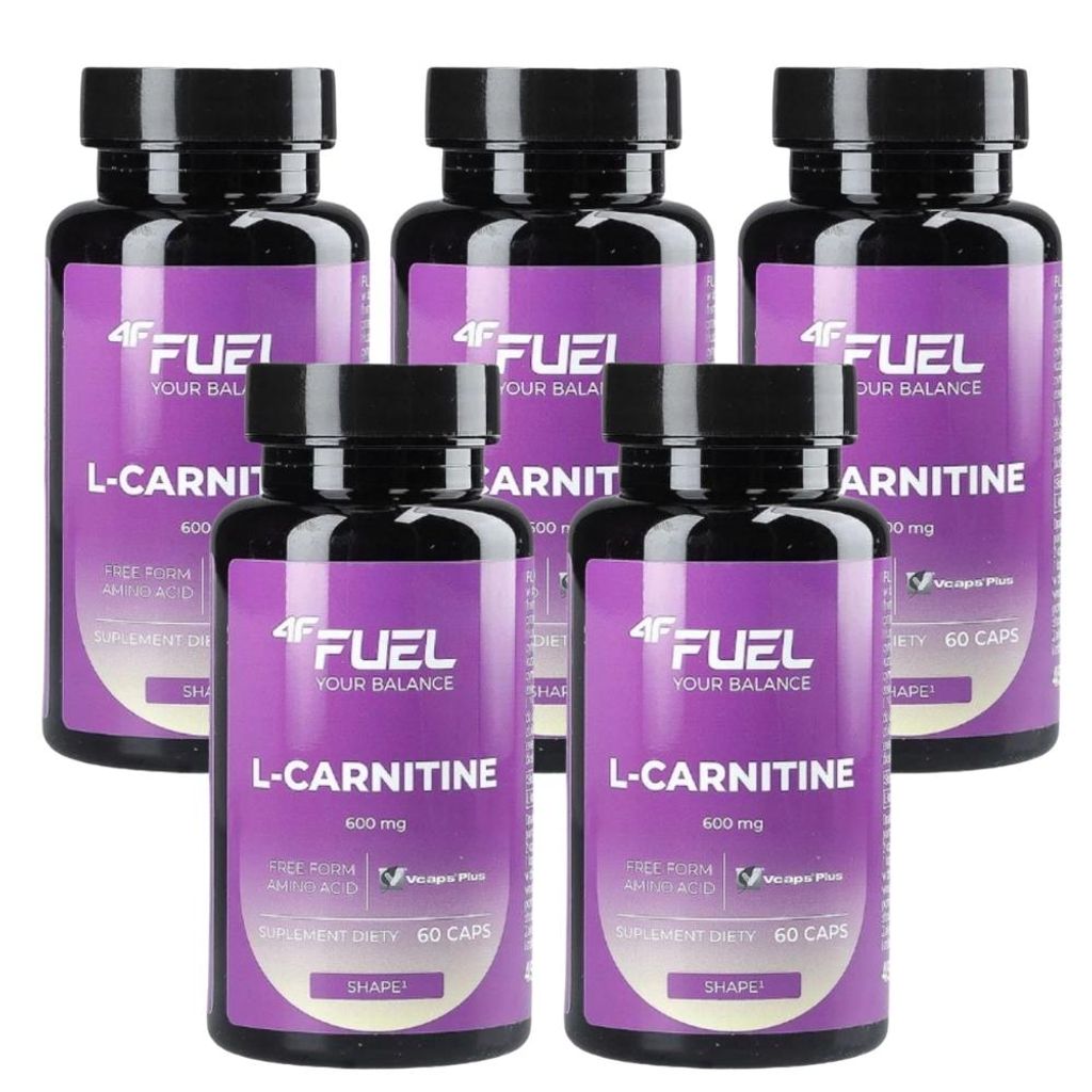 4F FUEL L-Carnitine 600 mg – 5x 60 Kapseln – Vegan – Stoffwechsel & Fettverbrennung