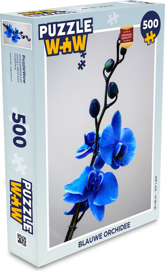 MuchoWow Puzzle 500 Teile Blaue Orchidee - Denken - Spiel - Toy