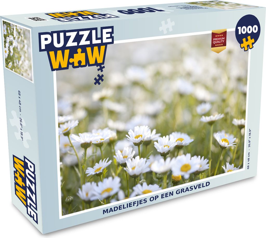 MuchoWow Puzzle 1000 Teile Gänseblümchen auf einer Wiese - Erwachsene - Rätsel