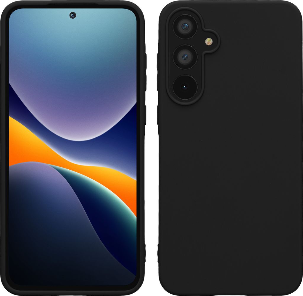 kwmobile Hülle kompatibel mit Samsung Galaxy A55 5G Hülle - weiches TPU Silikon Case - Cover geeignet für kabelloses Laden - Schwarz